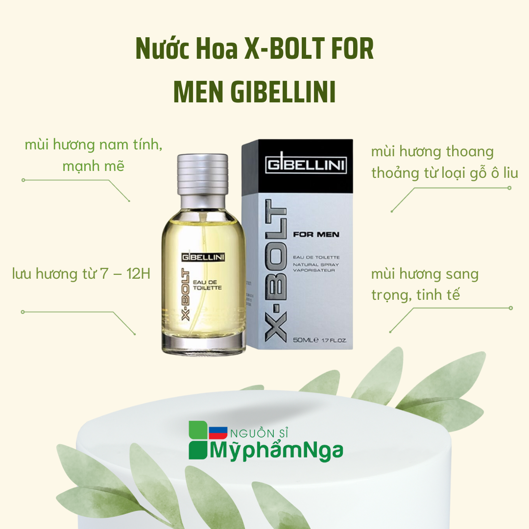 Nước hoa Gibellini X-Bolt cho Nam – Hàng nội địa Đức