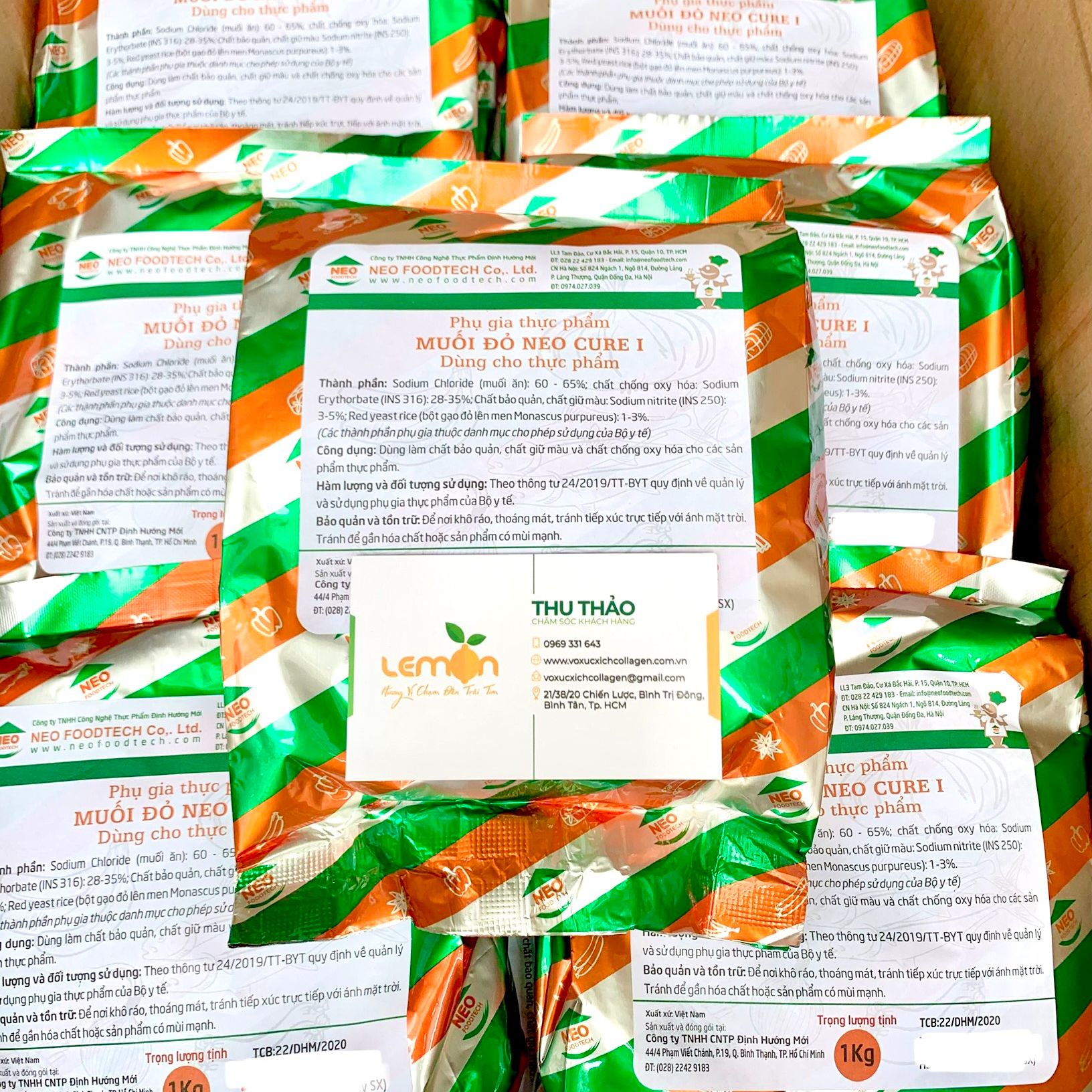 200gr Muối đỏ Neo Cure - Giữ màu, tạo màu hồng thịt tự nhiên cho xúc xích, lạp xưởng, nem chua, giò chả, pate