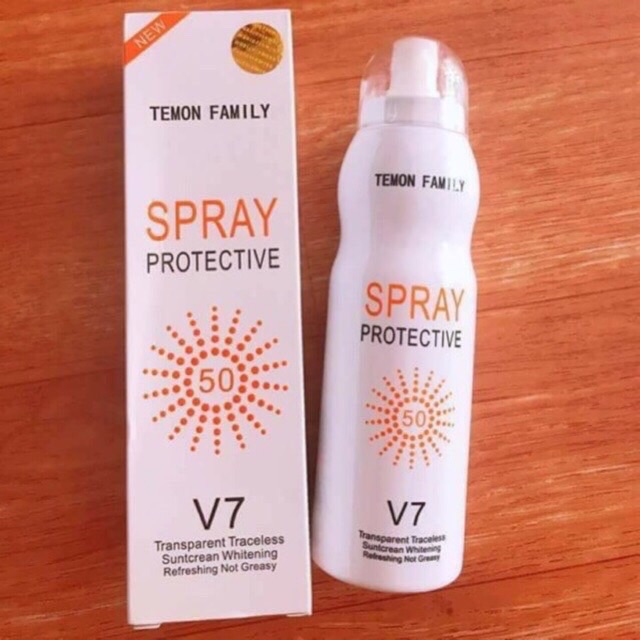 Xịt chống nắng sun screen V7 SPF50  Hàn Quốc 200 ml