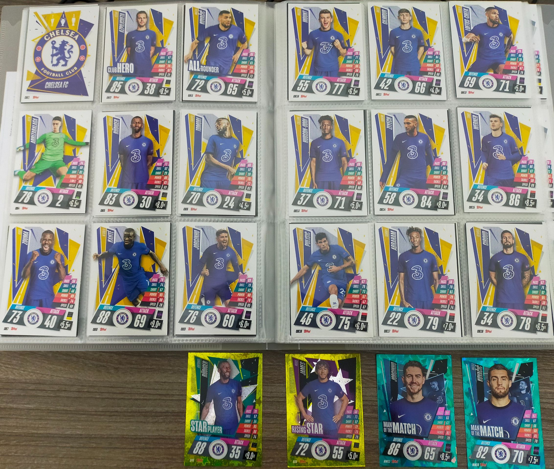 Match Attax 20/21 Chelsea - Sưu tầm đầy đủ đội hình ( Full set )