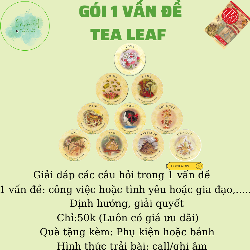 [KHÔNG BÁN BÀI] GÓI 1 VẤN ĐỀ TEA LEAF LINSUTAROT Tặng Kèm Bánh Hoặc Phụ Kiện