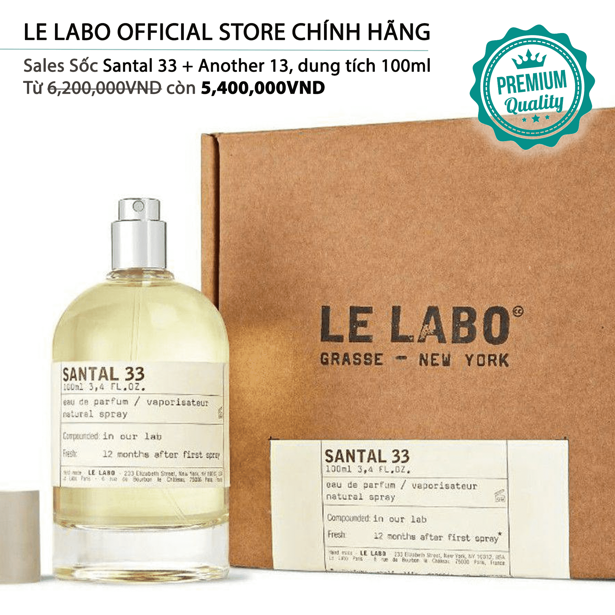[SALES SỐC CHỈ 10CHAI 100ML] Nước hoa niche cao cấo Le Labo Santal 33 100ml EDP - Nước hoa Pháp sỉ lẻ giá tốt có cửa hàng uy tín Quận 10 TPHCM