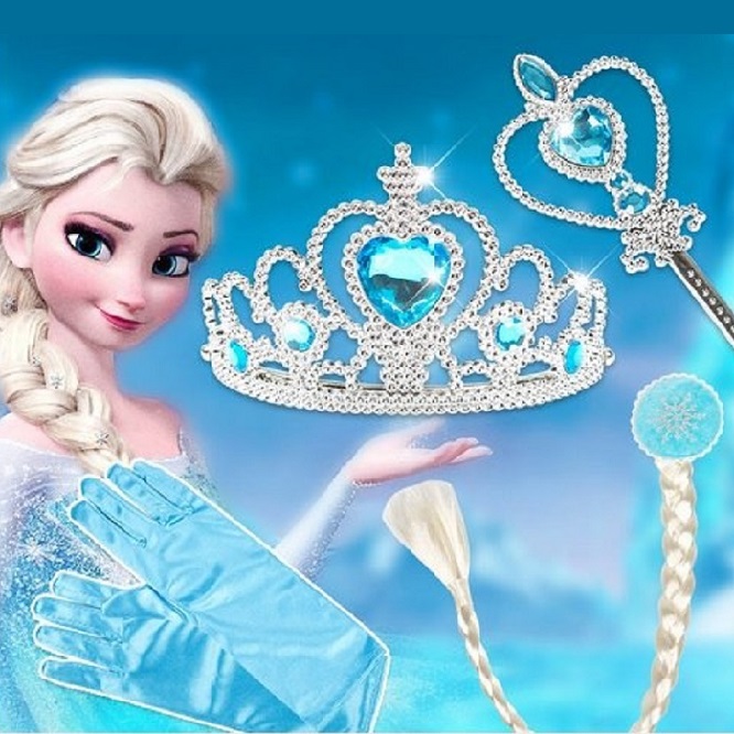 Set 3 món phụ kiện hoá trang công chúa elsa - anna frozen