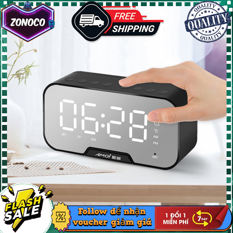 Loa bluetooth D88 đa chức năng bản quốc tế kèm đồng hồ báo thức , đo nhiệt độ, loa âm thanh siêu hay, bass trầm ấm, pin trâu tương thích với mọi loại thiết bị thông minh