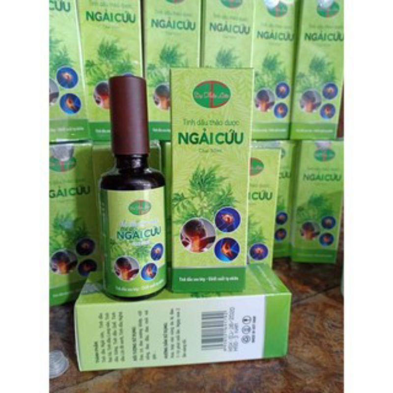 Tinh dầu ngải cứu dạ_thảo_liên 50ml tặng dây tập cơ lưng cơ bụng