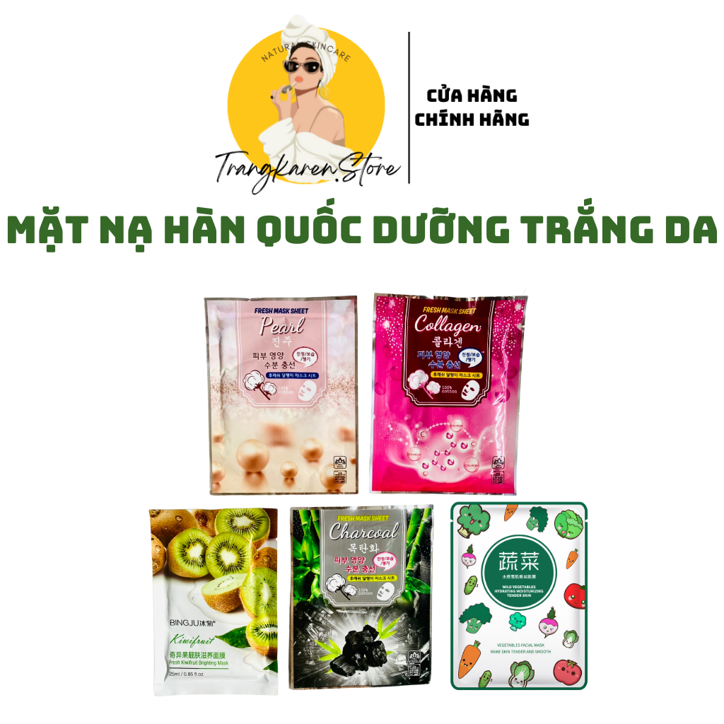 Mặt nạ hàn quốc trắng da mặt nạ thiên nhiên chống lão hóa mask thực vật 28ml