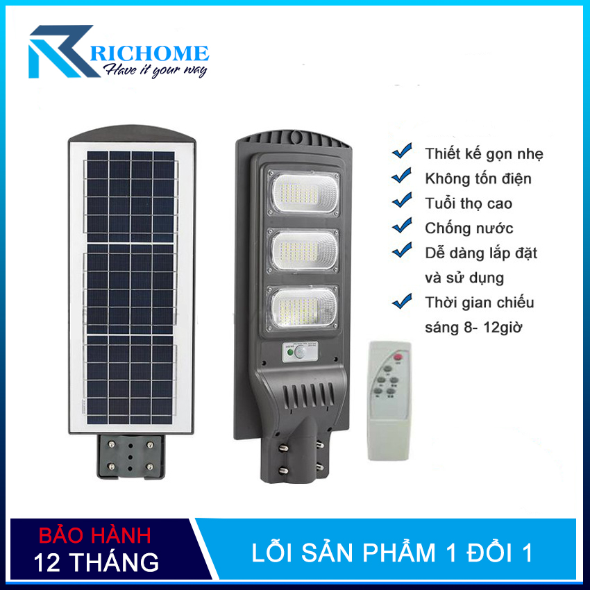 Đèn led năng lượng mặt trời 90w-120w-150w-200w thiết kế 2 trong 1 thích hợp sử dụng ngoài trời làm đèn đường, đèn sân vườn, dễ dàng lắp đặt, không tốn điện+tặng kèm chân đèn