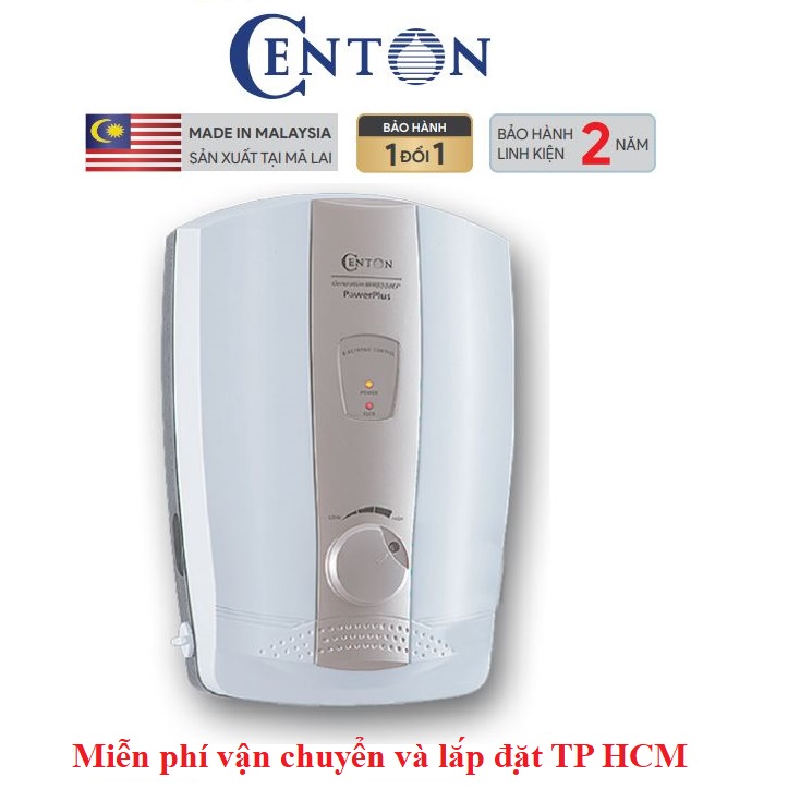Máy nước nóng trực tiếp Centon M777 đa năng nhiều mục đích sử dụng, ko dây, tay sen, BH 2 năm