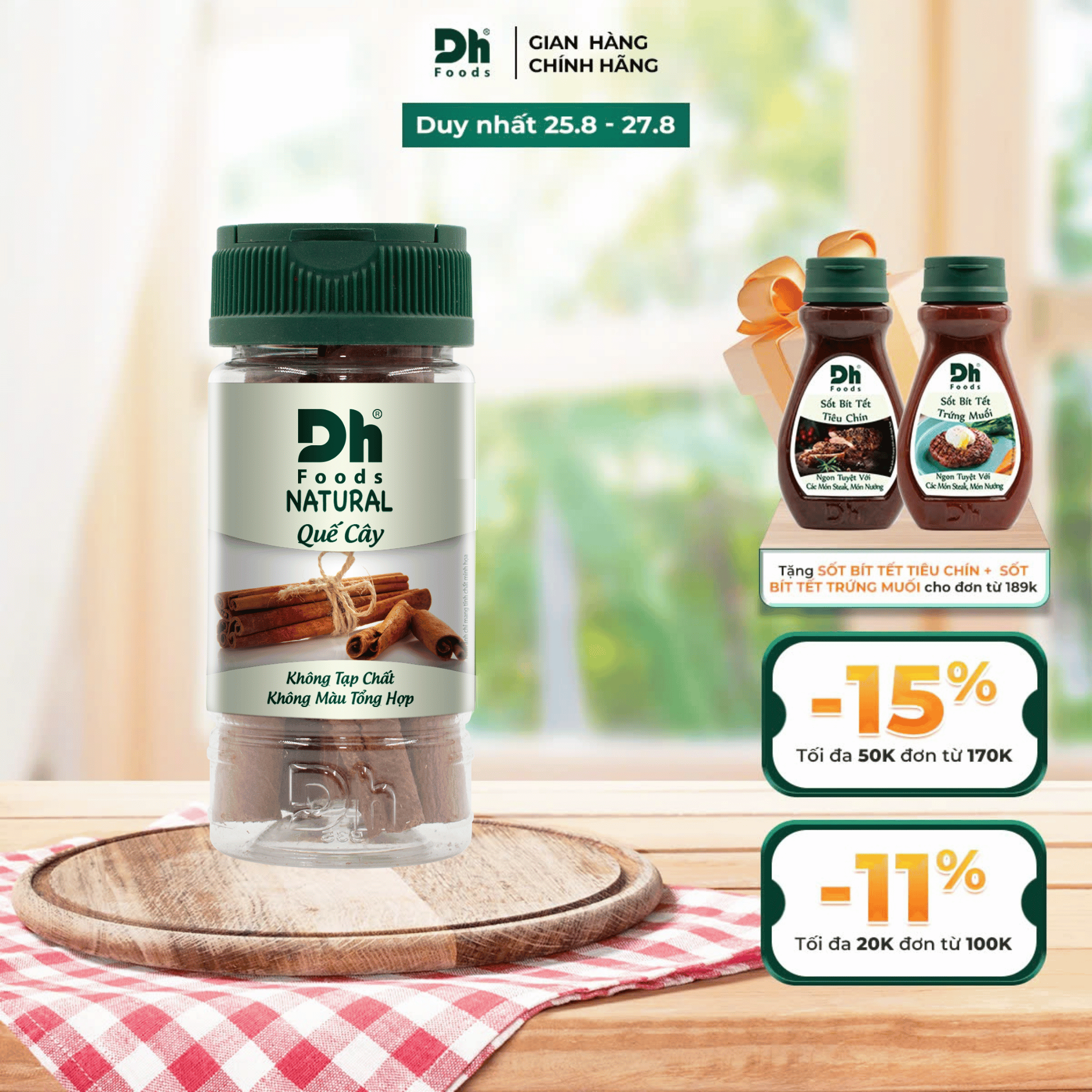 Natural Quế cây 20gr Dh Foods