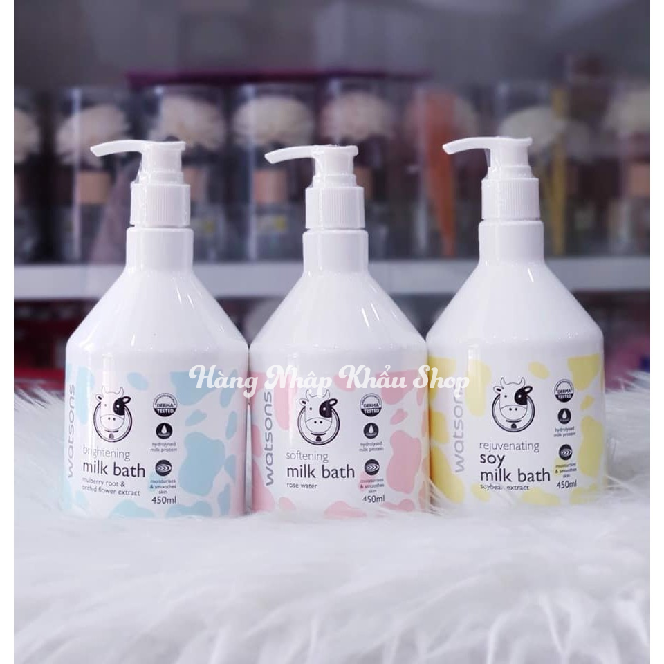 Sữa tắm sữa bò watsons milk bath 450ml hàng thái lan