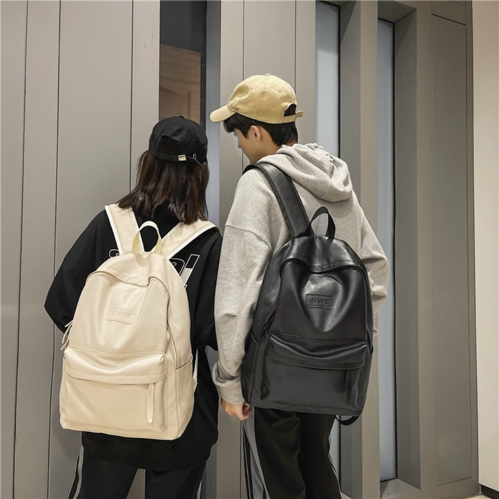 Balo ulzzang da balo nam nữ thời trang Unisex đựng lap top đi học đi chơi chất liệu PU phong cách Hàn Quốc