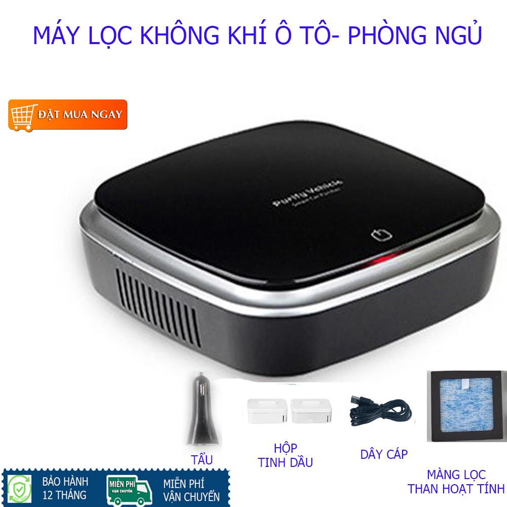 Máy Lọc không Khí, máy hút mùi, máy khử mùi - xe Hơi Thiết kế nhỏ gọn, hiện đại, lọc không khí, khử mùi và loại bỏ các vi khuẩn cho ô tô, trong phòng. LỖI 1 ĐỔI 1. MUA NGAY !