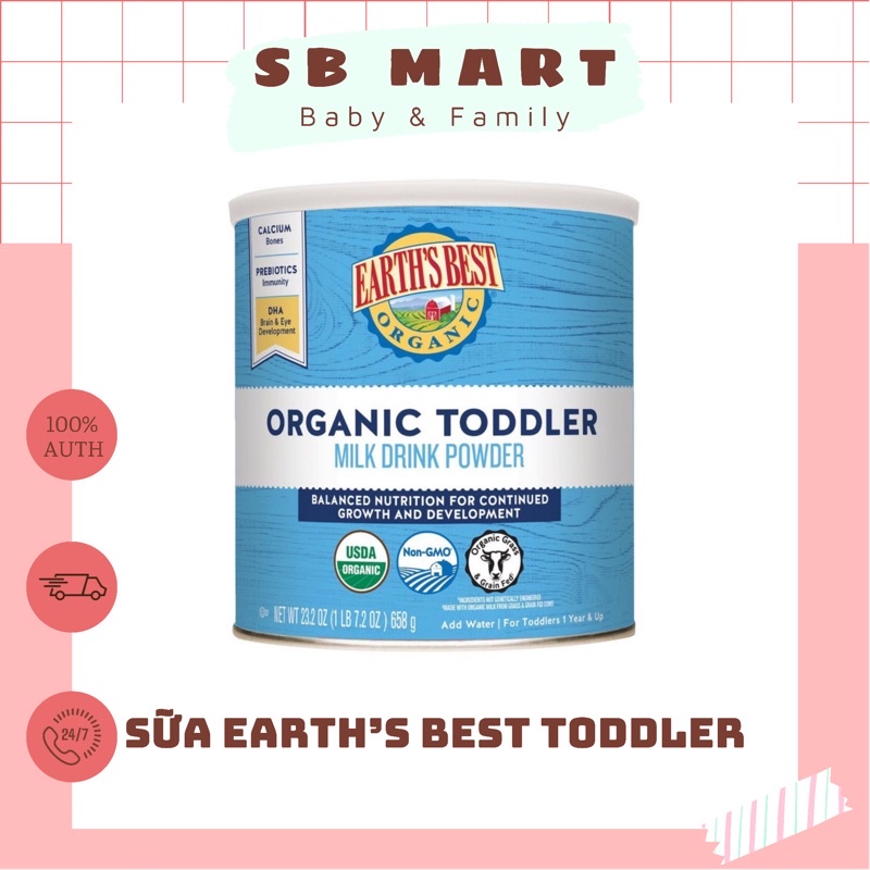 Sữa earth’s best toddle xanh 595gr date 1/2023