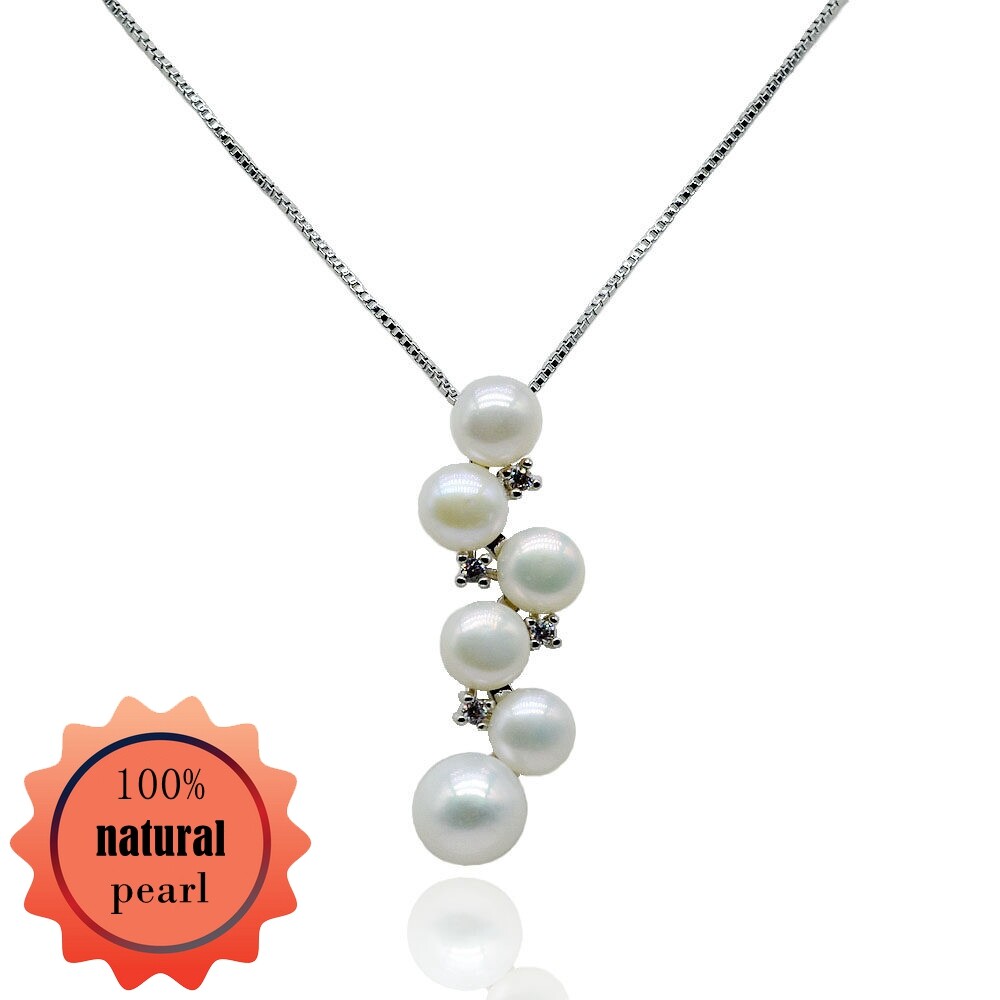  Ladies Necklace Multi Natural Freshwater Pearl Pendant Fashion Jewellery Anniversary Gift 