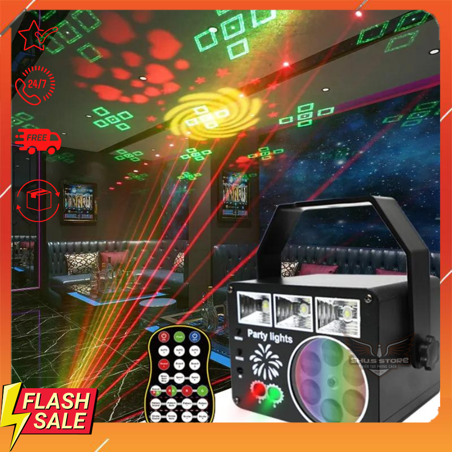 Đèn laser mini với led siêu sáng 48 hoa văn cho sân khấu bar, karaoke, vũ trường