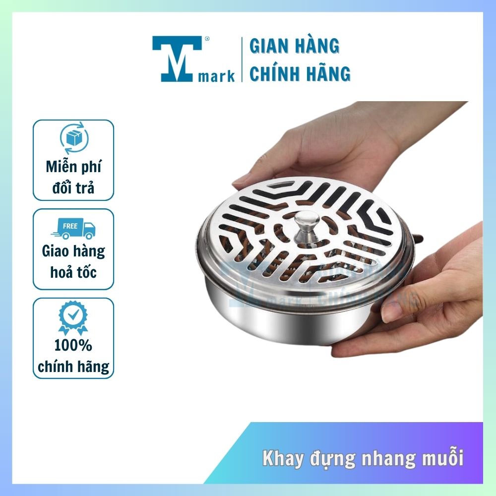 Khay Đựng Nhang Chống Muỗi Thép Không Rỉ Có Nắp Đậy An Toàn H221 (GIÁ SỈ SIÊU HOT)