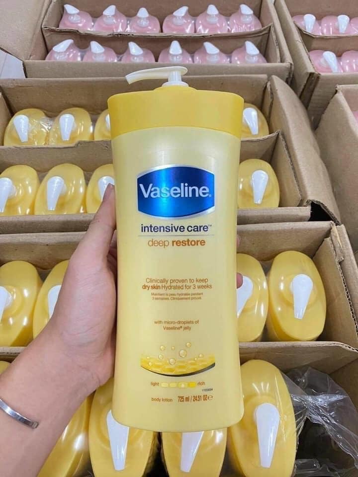🎗️Sữa Dưỡng Thể Vaseline - Mỹ: màu vàng dưỡng ẩm cực sâu, mùi thơm lúa mạch siêu thư giãn