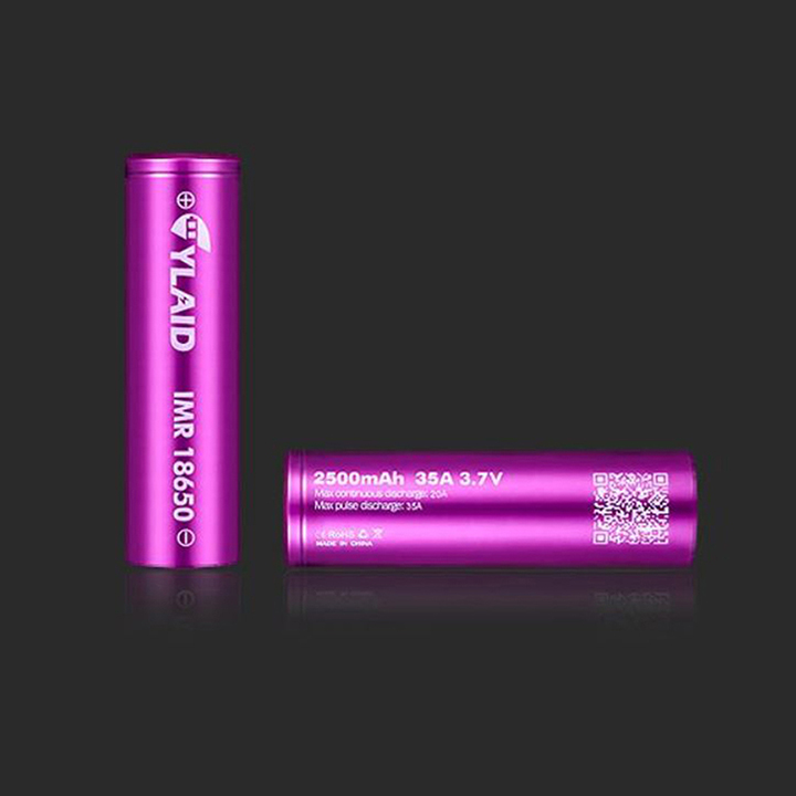 Pin sạc 18650 cylaid tím 2500mah 35a for mech and boxes mods