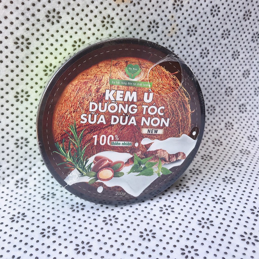 Kem ủ tóc sữa dừa non mẹ ken_hủ 200gram-dùng như dầu xả hoặc làm dầu ủ hấp tóc