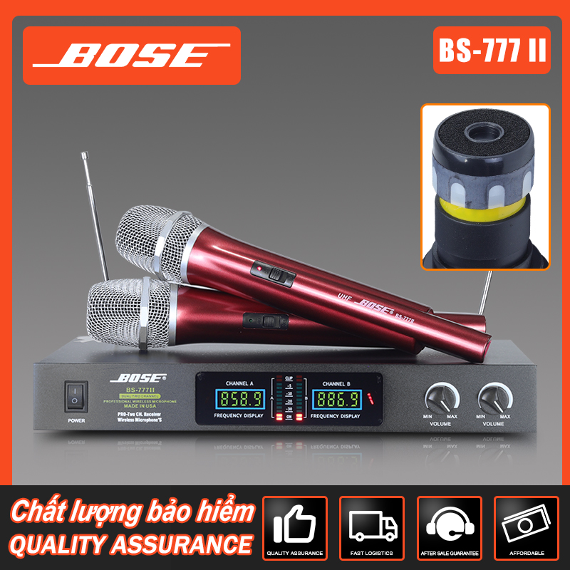 Micro không dây bose bs-777-ii - dàn hát karaoke,mic, micro, loa, mic không dây, mic hát karaoke,âm thanh cực chuẩn micro karaoke, micro hát karaoke gia đình- micro chất lượng tốt,chân thực