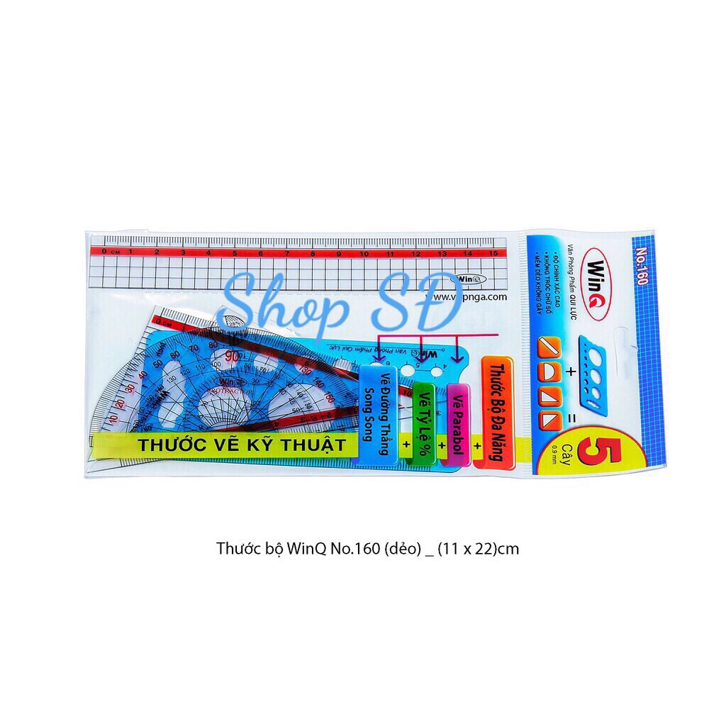 Thước ưinq - bộ 5 cây