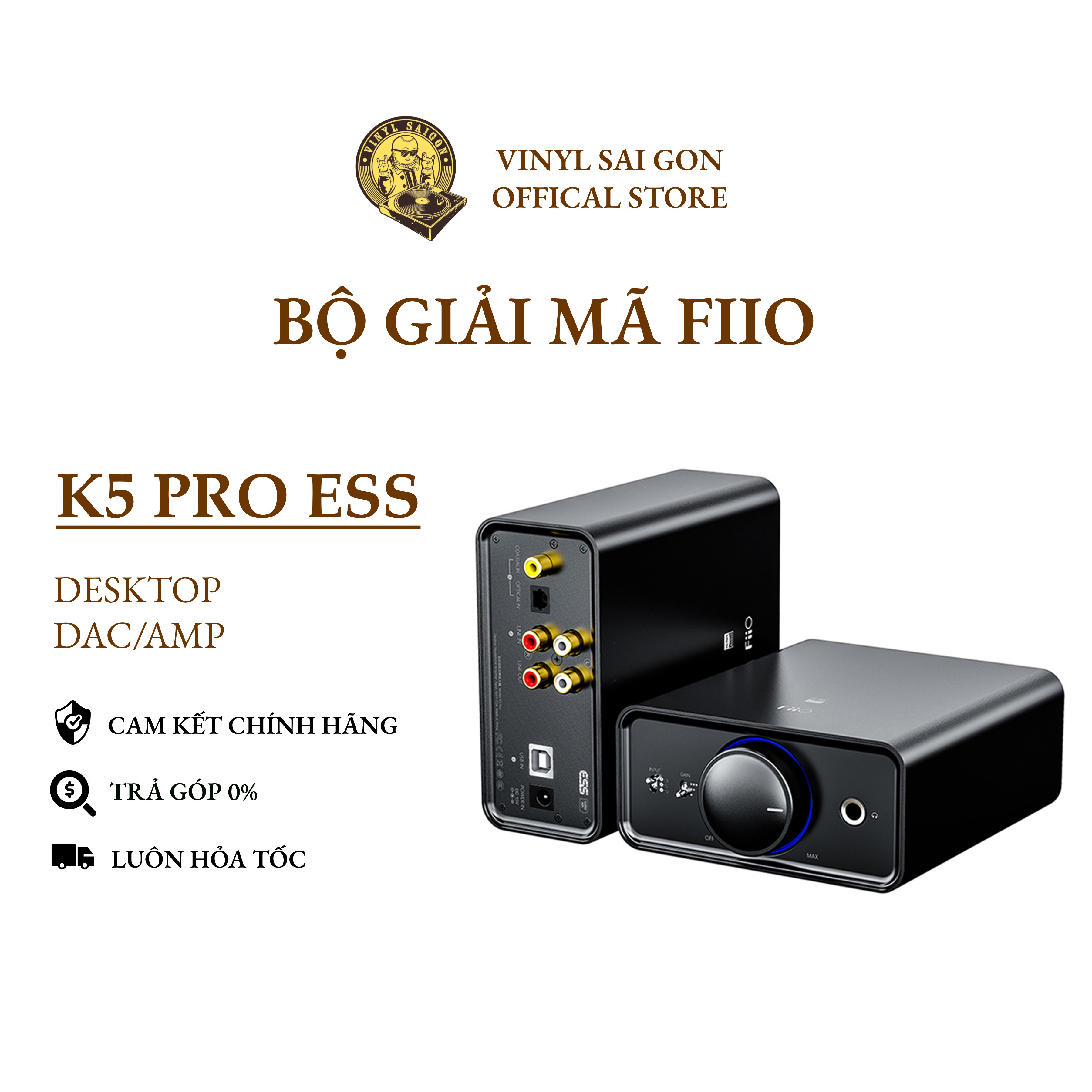 Bộ giải mã dac/amp fiio k5 pro ess - bảo hành chính hãng 12 tháng