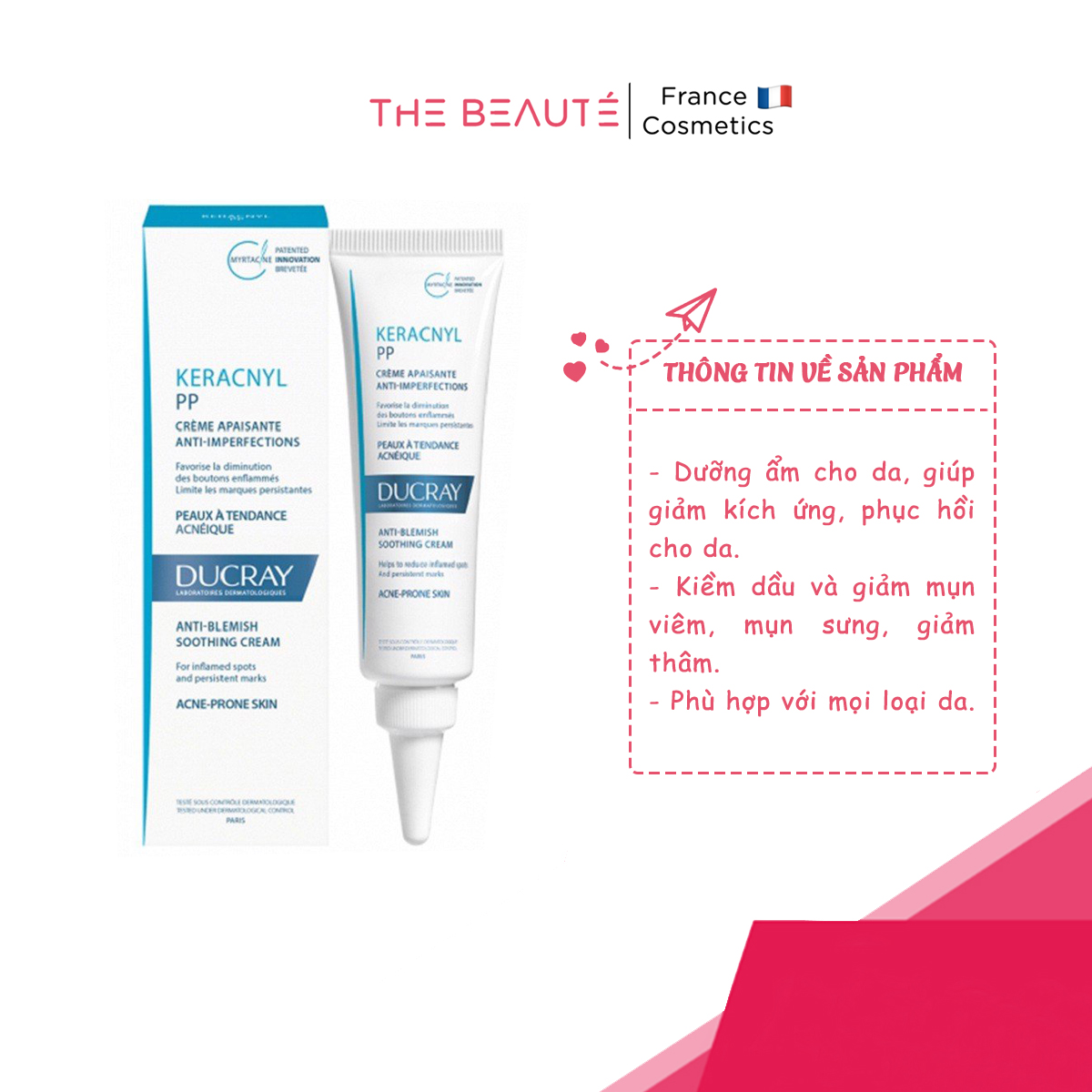 Kem Dưỡng Cân Bằng Dầu Và Giảm Mụn Ducray Keracnyl PP 30ml