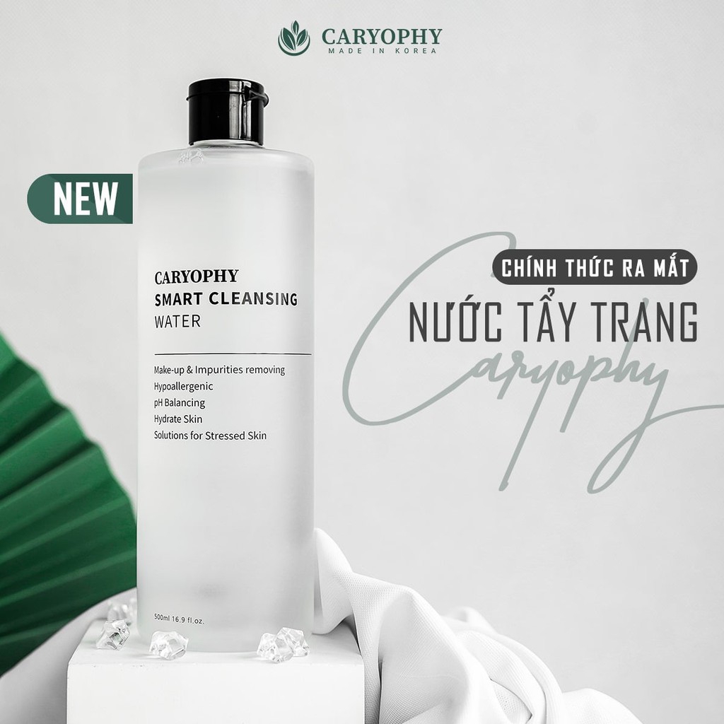 Nước tẩy trang ngừa mụn Caryophy Smart Cleansing Water - Không cồn dành cho da mụn