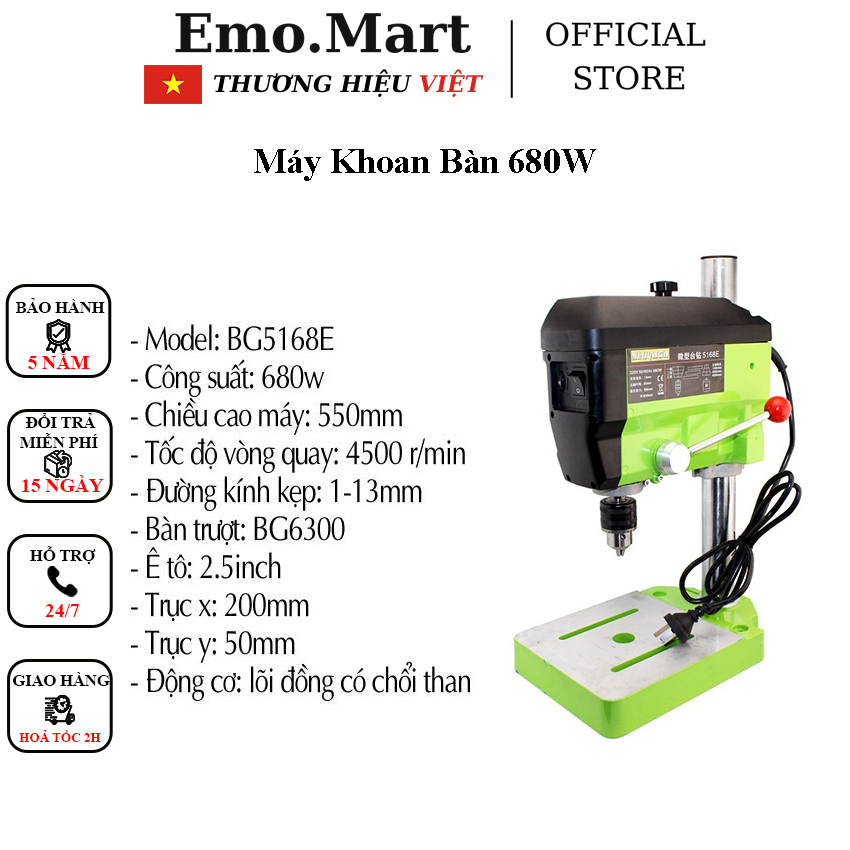 Máy khoan bàn miniq 680w