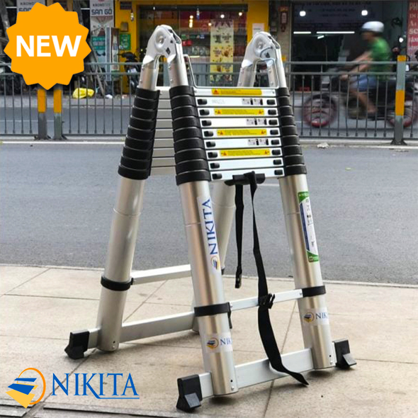 Thang nhôm rút đôi chữ a 4m - chữ i 8,0m nikita ai80