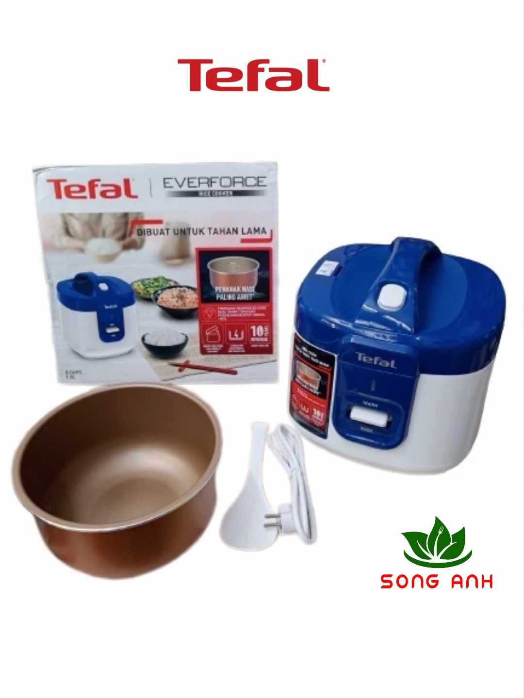 Nồi cơm điện cơ Tefal RK361168 dung tích 1.5L, công suất 700W - hàng chính hãng bảo hành 24 tháng