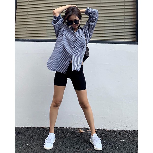 Quần legging lửng ngố đùi nữ quần lenging cuộn tím cạp chun bản to vải