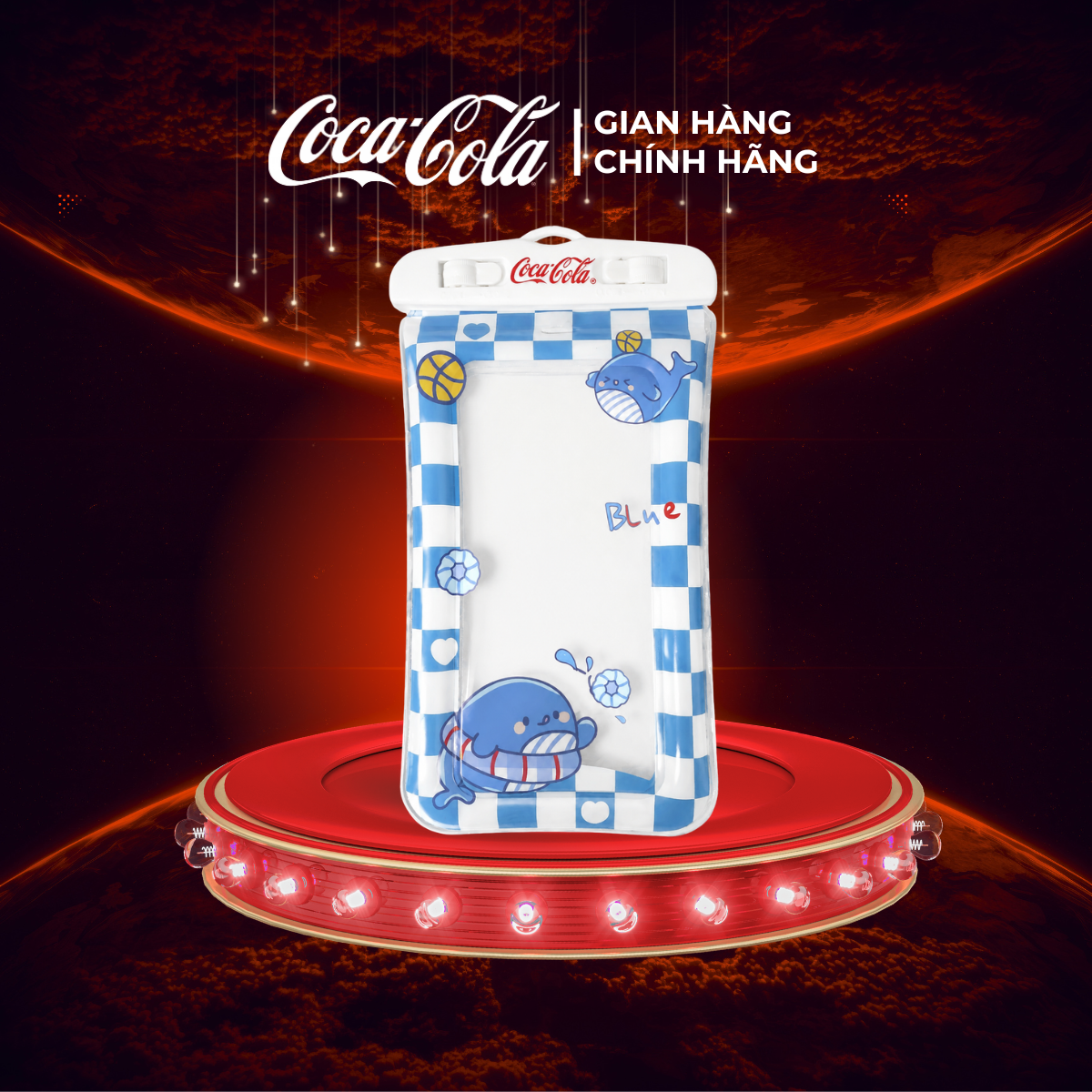 [GRO GIFT] Túi Chống Nước Điện Thoại Coca-Cola Sale 8.8 Coca-Cola Chính Hãng_LD