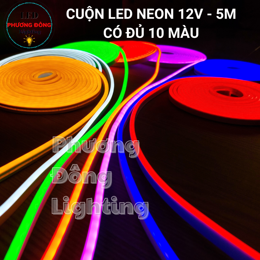 Đèn LED Neon Trang Trí Uốn Chữ, Siêu Sáng cuộn 5m