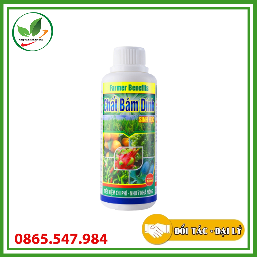 Chất bám dính sinh học hữu cơ. Chai 120ml. Hỗ trợ tăng tác dụng phòng và tri sâu bệnh, bọ tri, rệp sáp.