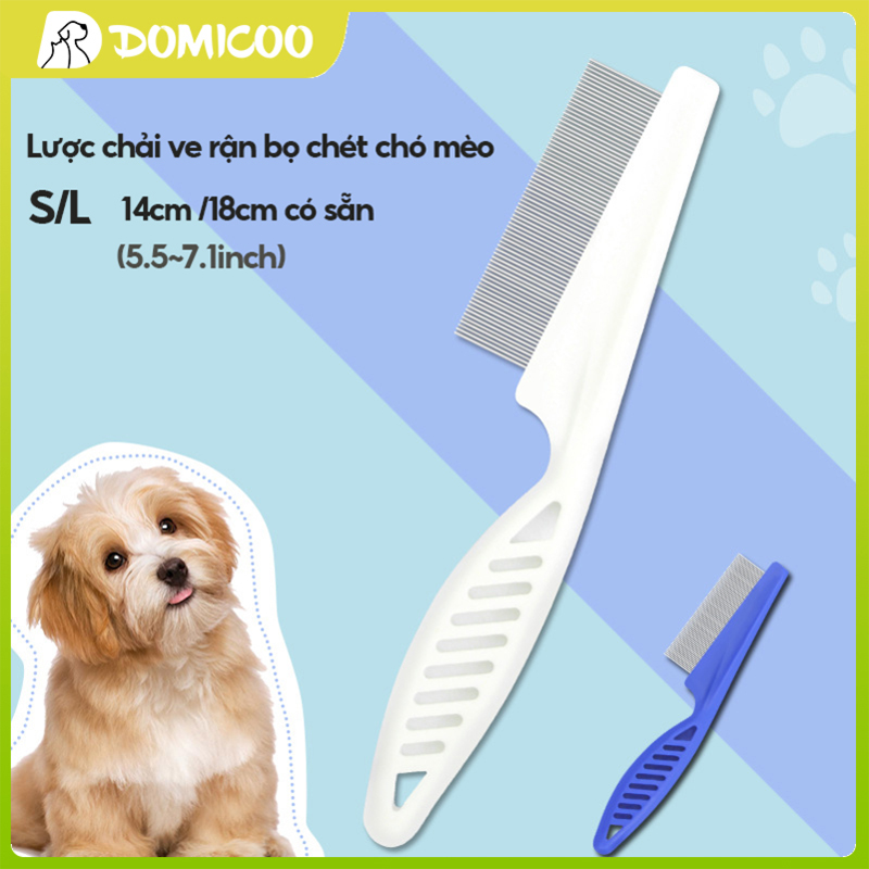 Lược chải ve rận bọ chét chó mèo,lược chải ve rận bọ chét cho chó mèo 2 size - lược chải lông cho chó mèo
