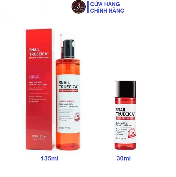 Nước Hoa Hồng Dưỡng Ẩm, Tái Tạo và Phục Hồi Da Some By Mi Snail Truecica Miracle Repair Toner 30ml và 135ml