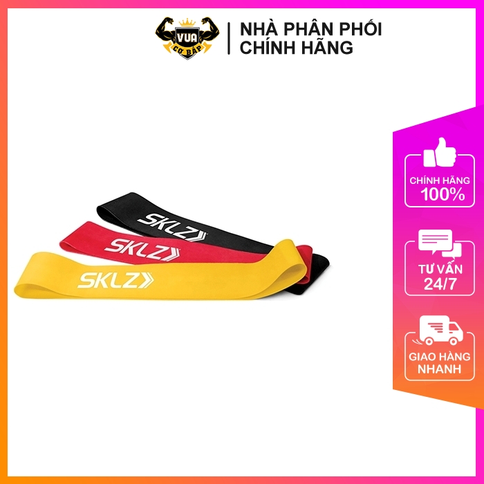 Bộ 3 dây kháng lực tập mông Mini Bands SKLZ – 3 độ nặng khác nhau