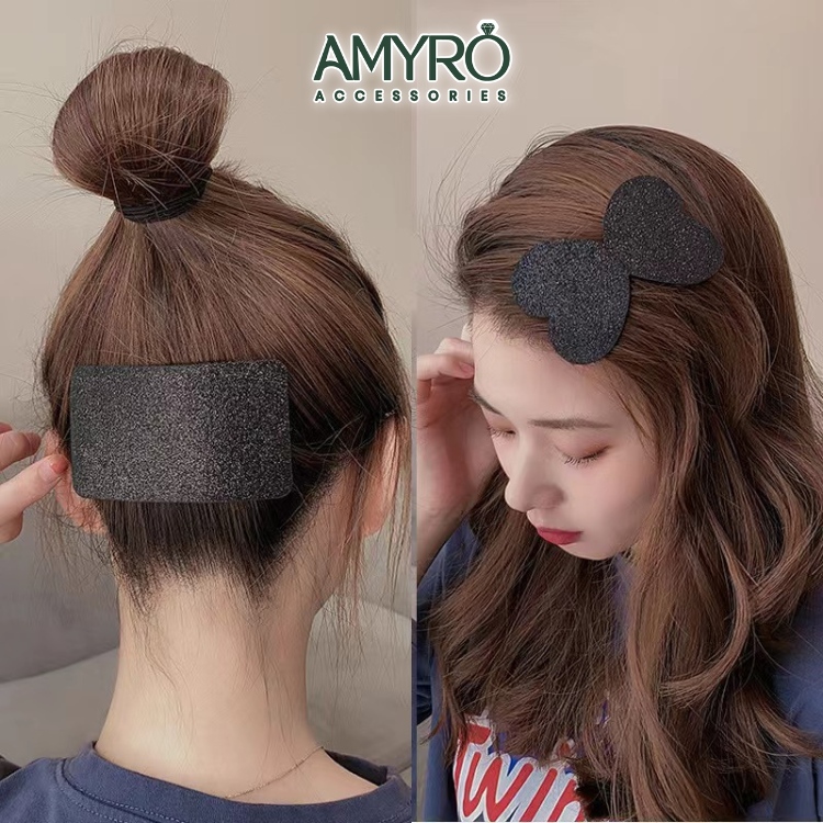 Miếng dán cố định tóc mái tiện lợi - dán tóc mái mềm mại tự dính chống xù rối amyro k001