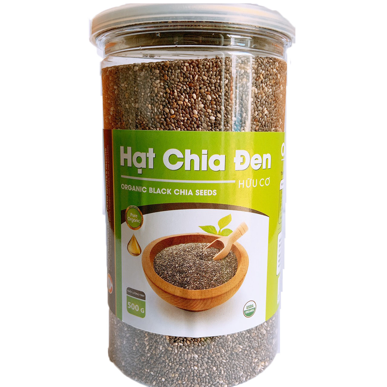 500g hạt chia đen hữu cơ cao cấp hàng nhập khẩu