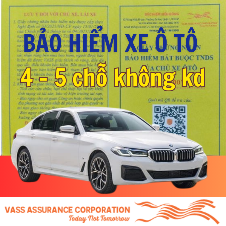 Compulsory 4- and 5-Seater Car Insurance for the Far East Province, Not Operating in Vass. Giá 269,000 Đồng*Miễn phí vận chuyển