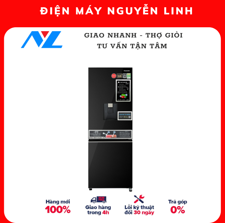 NR-BV331WGKV - FREESHIP - Tủ lạnh Panasonic Inverter 300 lít NR-BV331WGKV