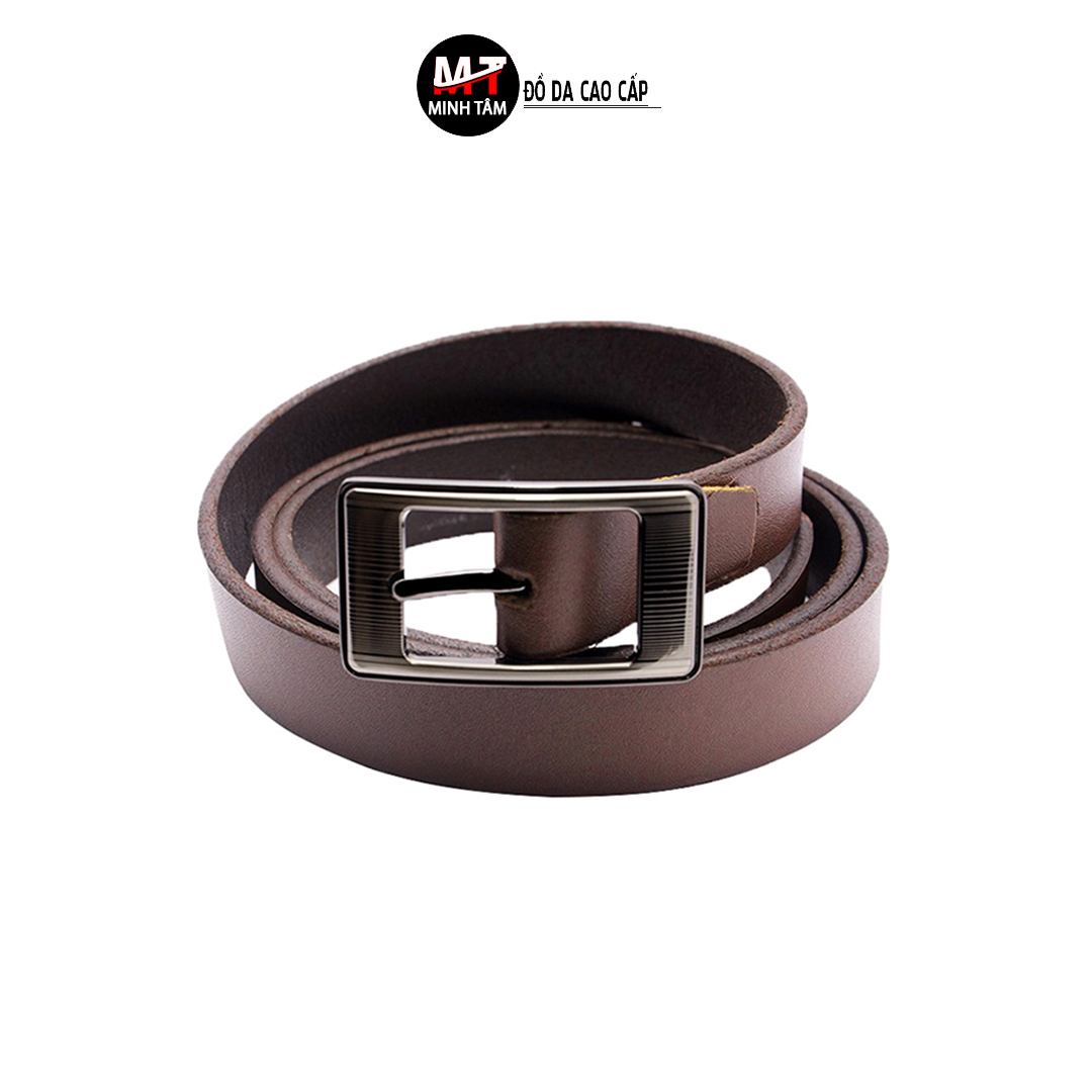 Thắt lưng nữ minh tâm da bò khóa kim lật mt634-07