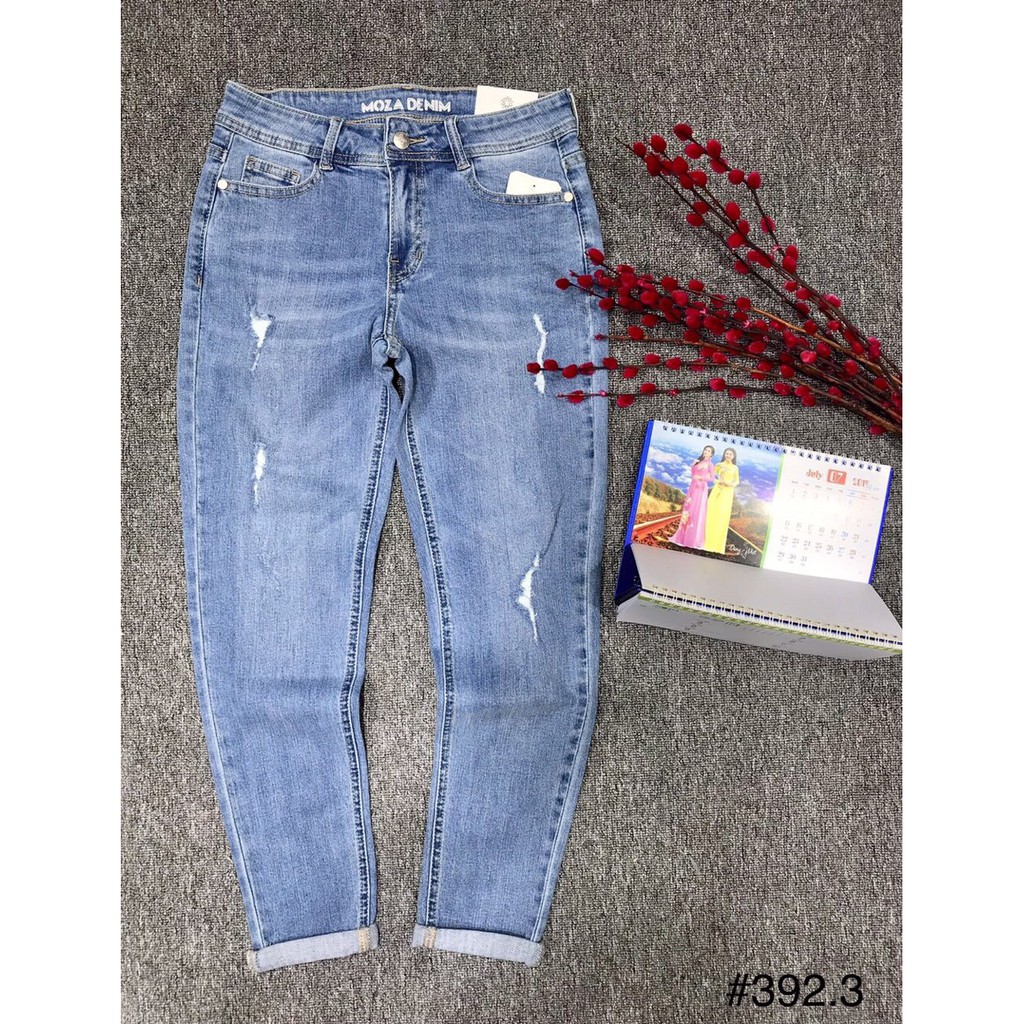 Quần jean nữ boyfriend lỡ xước rách chất đẹp