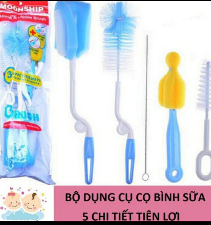Bộ dụng cụ rữa bình sữa 5 chi tiết