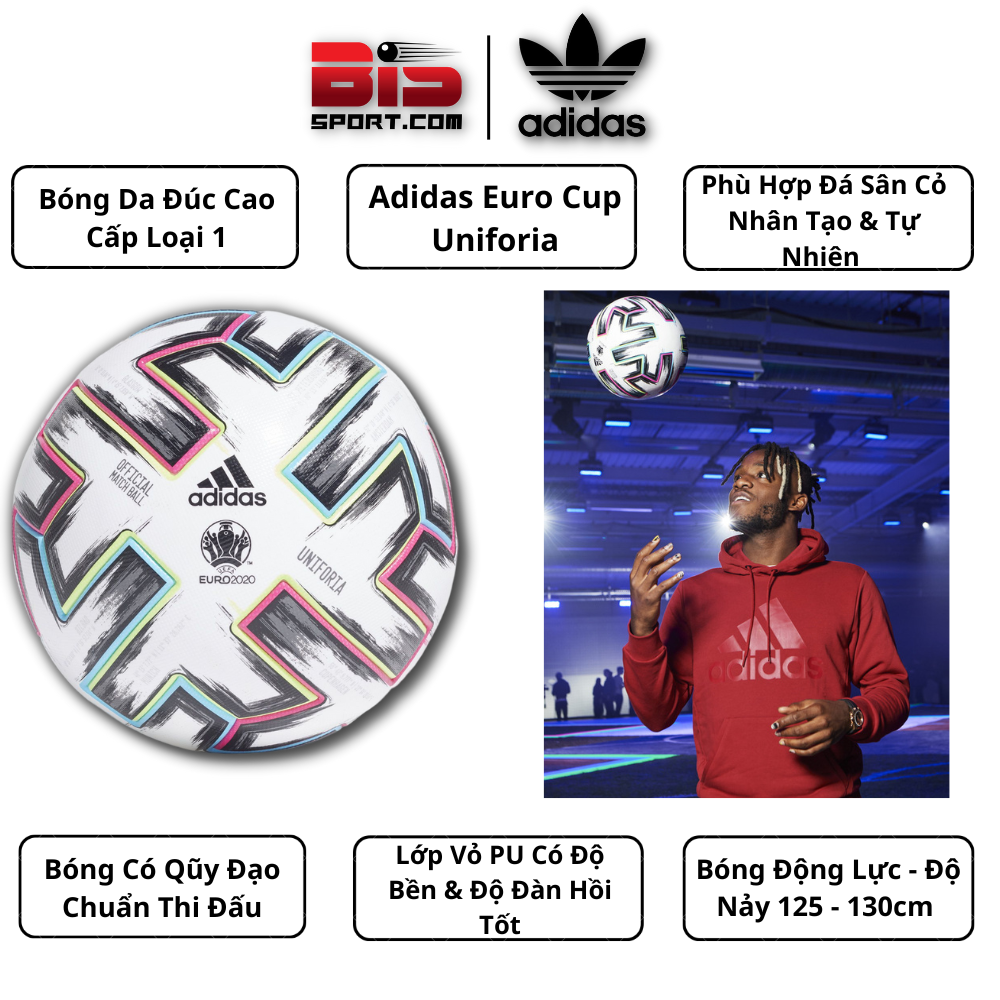 Quả bóng đá euro cup uniforia 2021- 2020 - bóng đúc cao cấp loại 1 - size 5 - tặng kim bơm