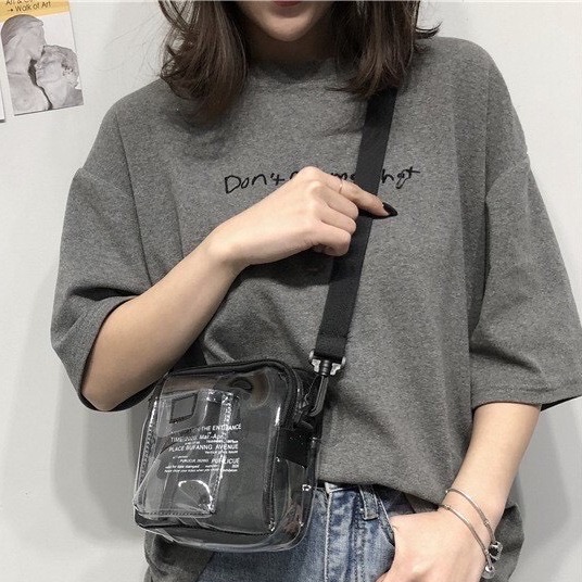Túi trong suốt đeo chéo thời trang nam nữ cá tính