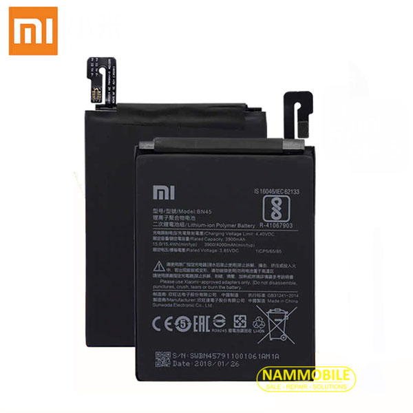 Pin xiaomi redmi note 5 - note 5 pro bn45-bn48 4000mah zin + tặng siêu dán pin + free ship