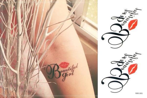 [HCM]HÌNH XĂM DÁN CHỮ BEAUTY GIRL KÍCH THƯỚC 6 x 10 CM