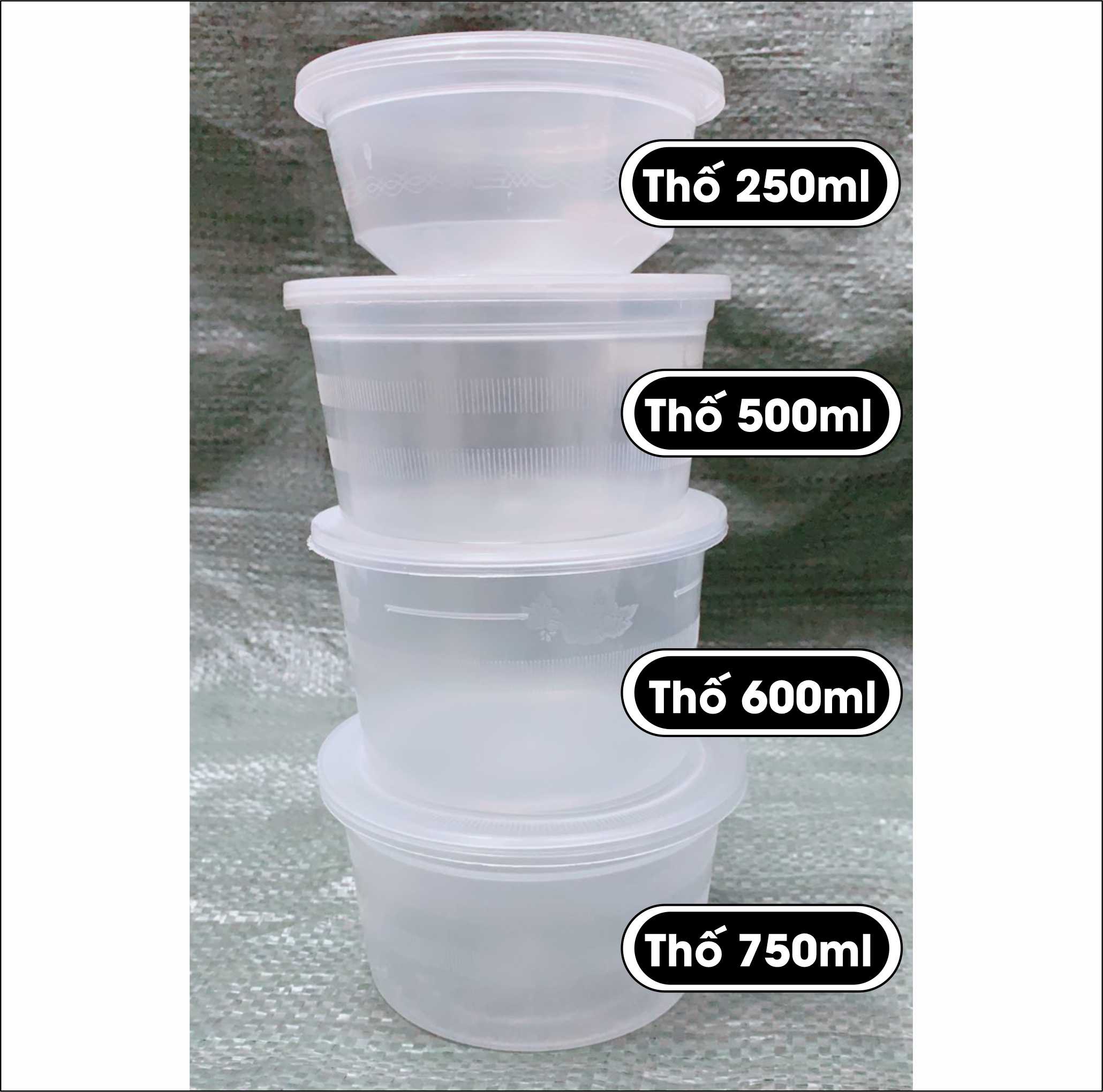 50 Thố phở, thố nhựa mang đi, hộp đựng thực phẩm, đựng xôi chè, trôi nước đầy tháng v.v...